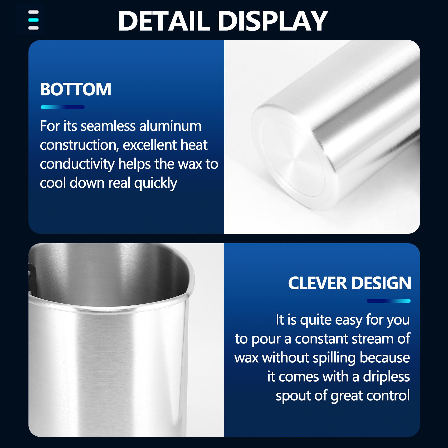 Pour Pot Aluminum - Кувшин для изготовления свечей THIVN-4 Pounds,